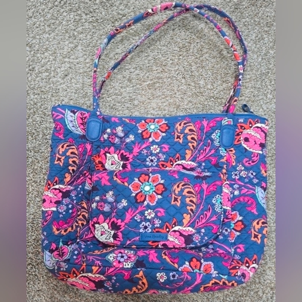 Vera Bradley Dragon Fruit Floral Carson North South Tote